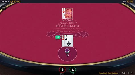 Vegas Single Deck Blackjack.